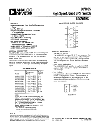 datasheet for ADG201HSKN by Analog Devices