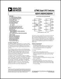 datasheet for ADG441BN by Analog Devices