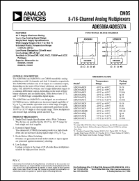 datasheet for ADG506AKN by Analog Devices
