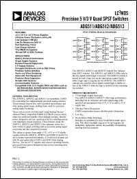 datasheet for ADG511BN by Analog Devices