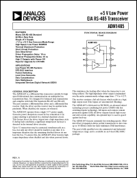 datasheet for ADM1485JN by Analog Devices