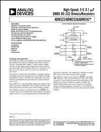 datasheet for ADM222AN by Analog Devices