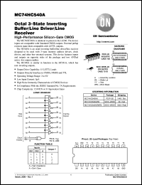 datasheet for MC74HC540ADT by ON Semiconductor