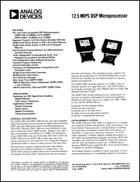 datasheet for ADSP-2100AJG by Analog Devices