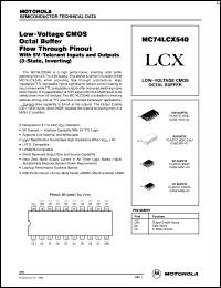 datasheet for MC74LCX540DT by ON Semiconductor