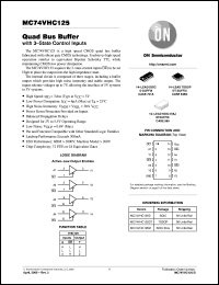 datasheet for MC74VHC125D by ON Semiconductor
