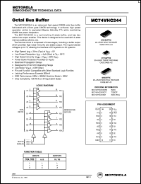 datasheet for MC74VHC244DT by ON Semiconductor