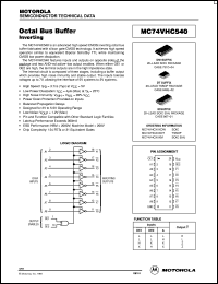 datasheet for MC74VHC540DW by ON Semiconductor