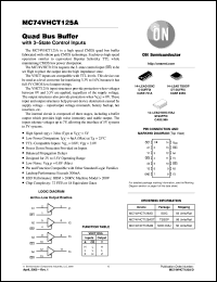datasheet for MC74VHCT125AD by ON Semiconductor