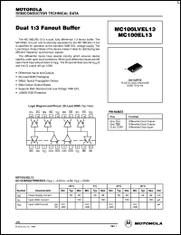 datasheet for MC100EL13DWR2 by ON Semiconductor