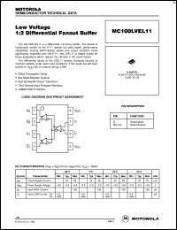 datasheet for MC100LVEL11D by ON Semiconductor