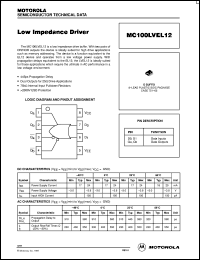 datasheet for MC100LVEL12D by ON Semiconductor