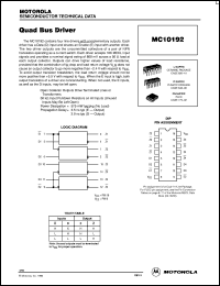 datasheet for MC10192FN by ON Semiconductor