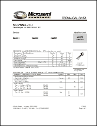 datasheet for 2N4093 by Microsemi Corporation