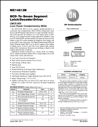 datasheet for MC14513BCP by ON Semiconductor