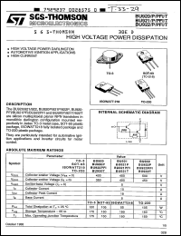 datasheet for BU922PFI by SGS-Thomson Microelectronics
