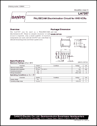 datasheet for LA7357 by SANYO Electric Co., Ltd.