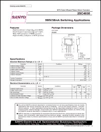 datasheet for 2SC4030 by SANYO Electric Co., Ltd.