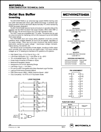 datasheet for MC74VHCT540ADT by ON Semiconductor