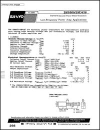 datasheet for 2SD438 by SANYO Electric Co., Ltd.