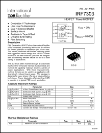 datasheet for IRF7303 by International Rectifier