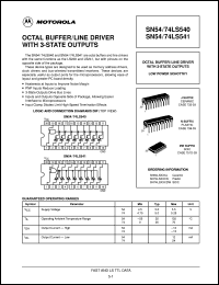 datasheet for SN74LS541DW by ON Semiconductor