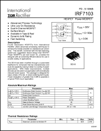 datasheet for IRF7103 by International Rectifier