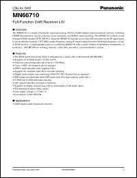 datasheet for MN66710 by Panasonic - Semiconductor Company of Matsushita Electronics Corporation