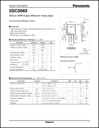 datasheet for 2SC5583 by Panasonic - Semiconductor Company of Matsushita Electronics Corporation