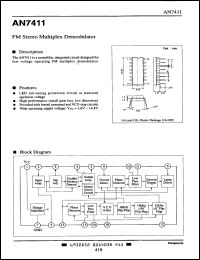 datasheet for AN7411 by Panasonic - Semiconductor Company of Matsushita Electronics Corporation