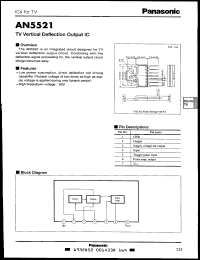datasheet for AN5521 by Panasonic - Semiconductor Company of Matsushita Electronics Corporation