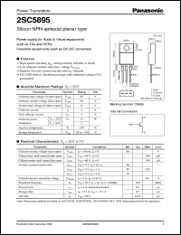 datasheet for 2SC5895 by Panasonic - Semiconductor Company of Matsushita Electronics Corporation