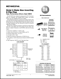 datasheet for MC74HC374ADT by ON Semiconductor