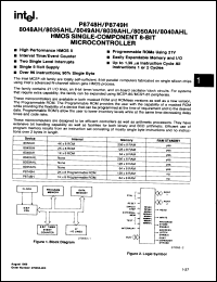 datasheet for 8040AHL by Intel Corporation