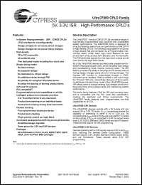 datasheet for CY37032VP44-100JI by Cypress Semiconductor