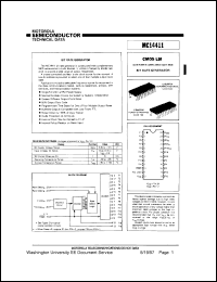 datasheet for MC14411P by Motorola