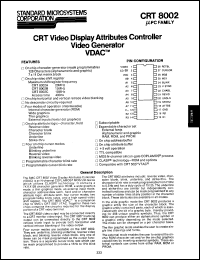 datasheet for CRT8002B by Standard Microsystems Corporation