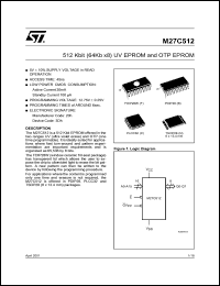 datasheet for M27C512-25F6 by SGS-Thomson Microelectronics