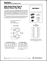 datasheet for MC10231P by ON Semiconductor