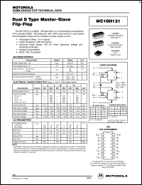 datasheet for MC10H131FN by ON Semiconductor