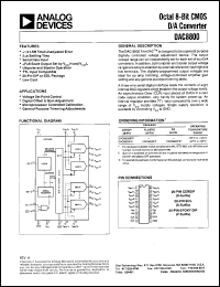 datasheet for DAC8800BR by Analog Devices