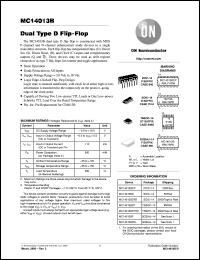 datasheet for MC14013BFEL by ON Semiconductor