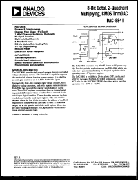 datasheet for DAC8841FP by Analog Devices