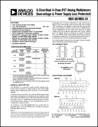 datasheet for MUX08AQ by Analog Devices
