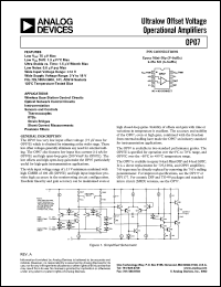 datasheet for OP07EP by Analog Devices