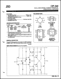 datasheet for OP260FZ by Analog Devices