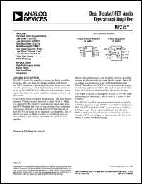 datasheet for OP275GP by Analog Devices