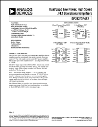 datasheet for OP282GP by Analog Devices