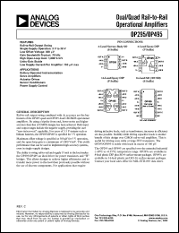 datasheet for OP295GP by Analog Devices