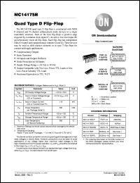 datasheet for MC14175BCP by ON Semiconductor